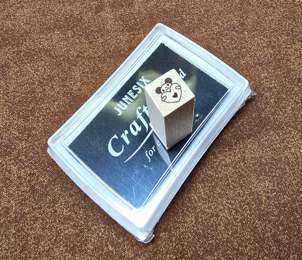 Ink Pad and Wooden Stamper