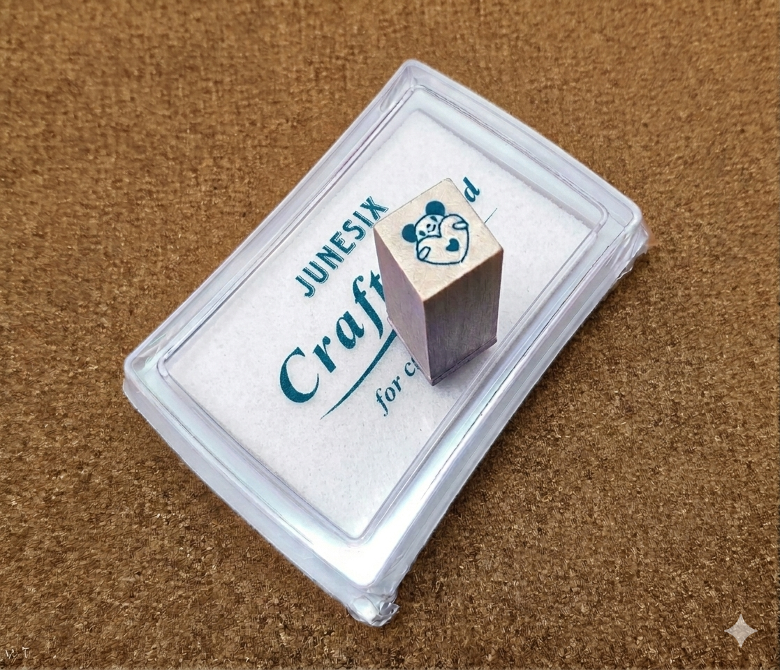 Ink Pad and Wooden Stamper